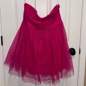 Glitter pink strapless dress